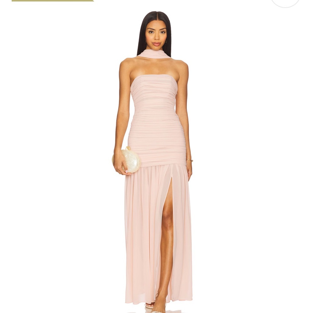 REVOLVE Blush Strapless Maxi Dress - size L new with tags